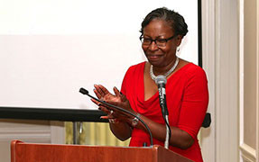 Dr. Jordan at podium