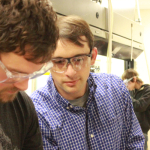 Troy Townsend in a lab with student