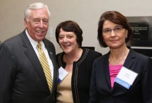 Left to right: Hon. Steny Hoyer; Helen Daugherty, professor of sociology, forum co-director and moderator; Maija Harkonen, executive director, Center for the Study of Democracy, forum chair