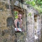 liza gijanto in the field studying ruins
