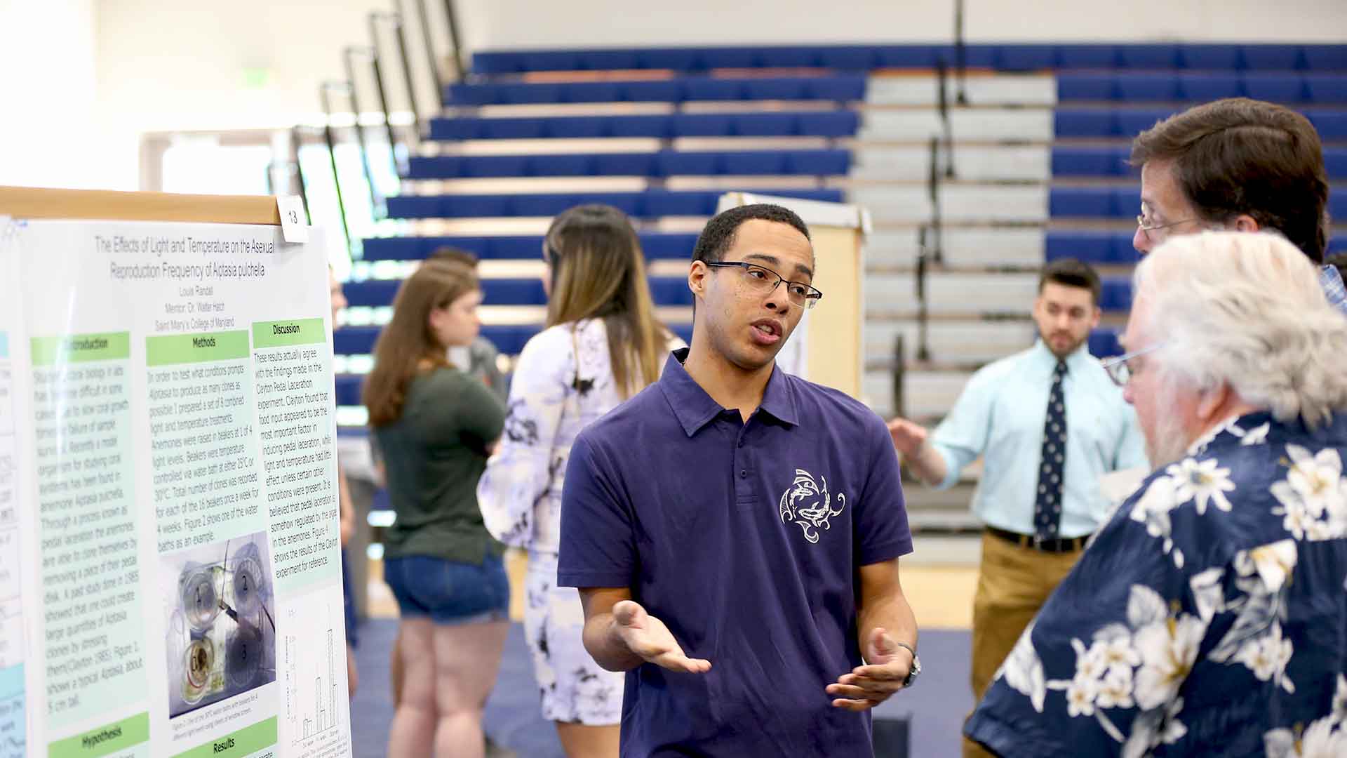SMCM student presenting capstone project
