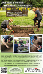 HSMC 2018 Field School Flyer image