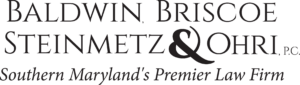 Logo of Baldwin, Briscoe, Steinmetz & Ohri, P.C., with the tagline "Southern Maryland's Premier Law Firm."