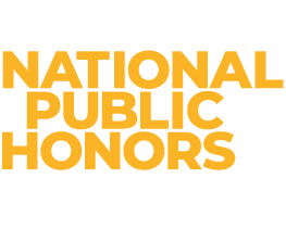 White and Gold text reading 'The National Public Honors College' linking to the SMCM Homepage