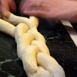 kneading bread