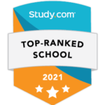 badge from Study.com for Top Ranked School in 2021