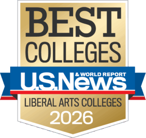 U.S. News & World Report Best Colleges 2026 badge for Liberal Arts Colleges, featuring a gold background and blue ribbon.