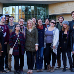 The Anthropology Club poses for a group photo at the National Museum of the American Indian