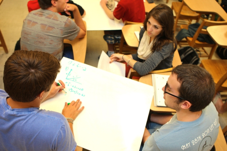 Students in a math class