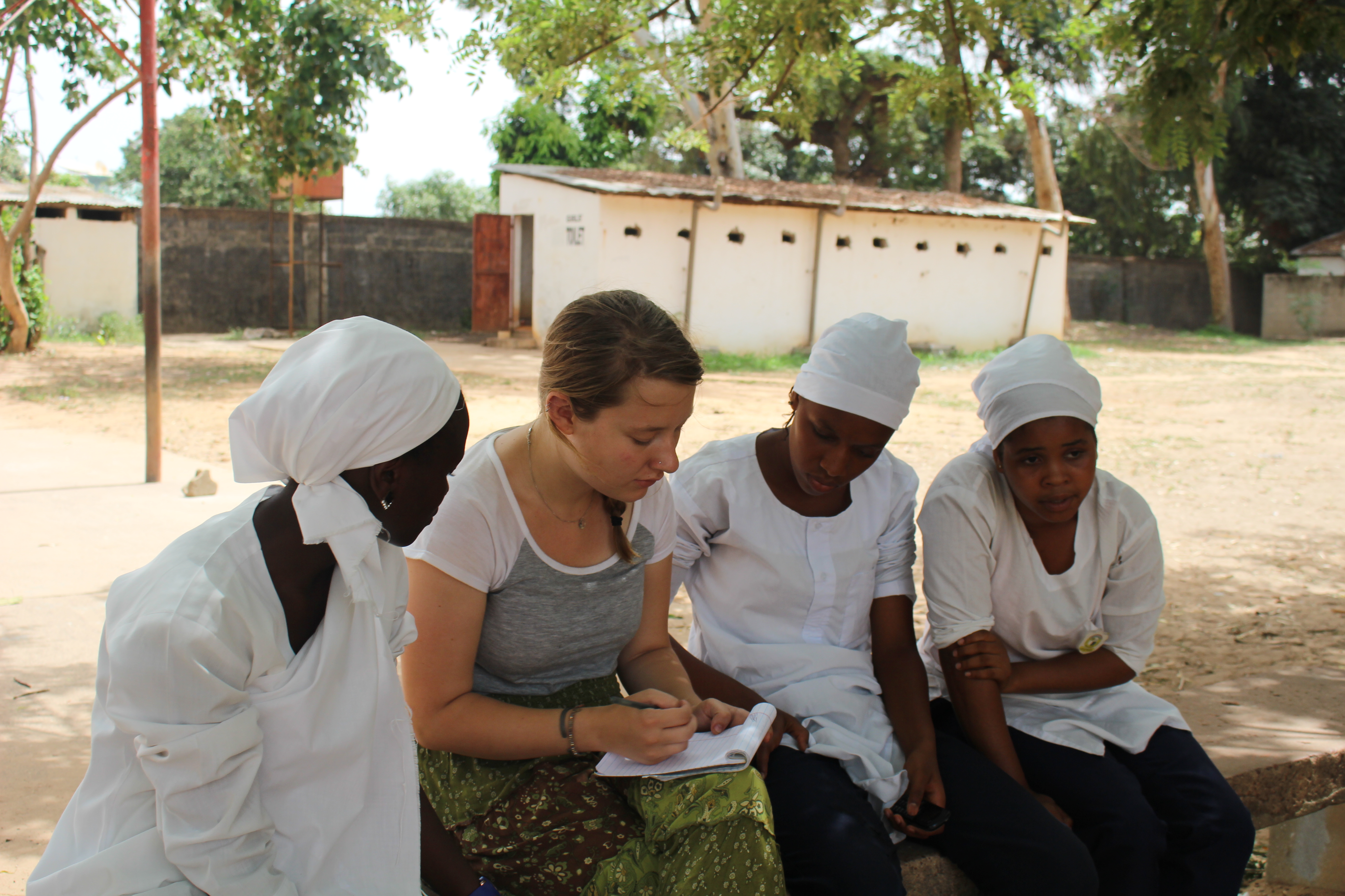 a student learning from locals during a study abroad trip