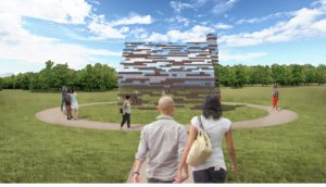 Photo illustration of the Commemorative during the day