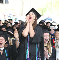 SMCM graduates yelling