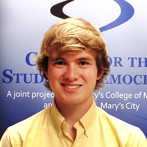 Brendan Benge, a recipient of the 2015 William Donald Schaefer Internship Program