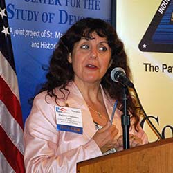 Maryann Cusimano Love, Ph.D. speaking at the Patuxent Defense Forum
