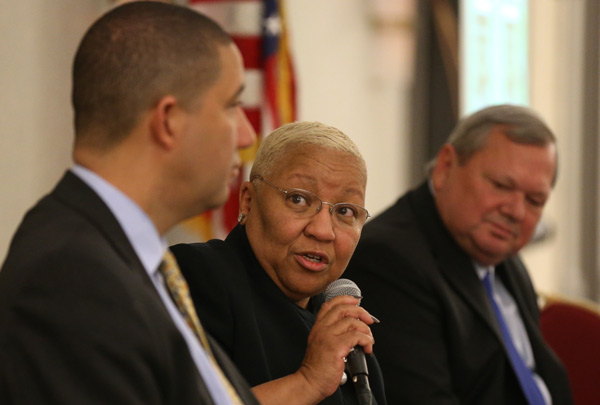 Keiffer Jackson Mitchell, Jr. , Special Advisor to Maryland Governor Larry Hogan, Diane Bell McKoy, President and CEO of Associated Black Charities and Herbert J. Hoelter, CEO and co-founder of the National Center on Institutions and Alternatives