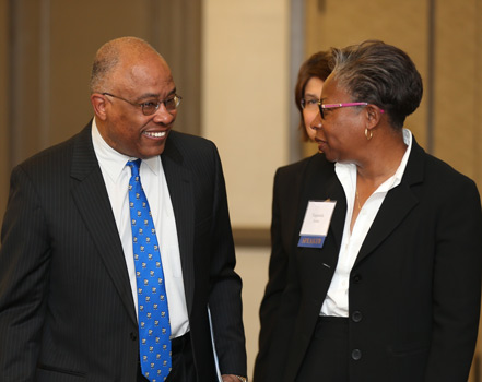 Kurt L. Schmoke, President of the University of Baltimore, and Tuajuanda Jordan, President of SMCM.
