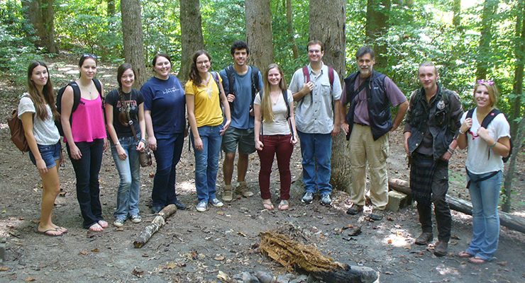 Class at first firepit