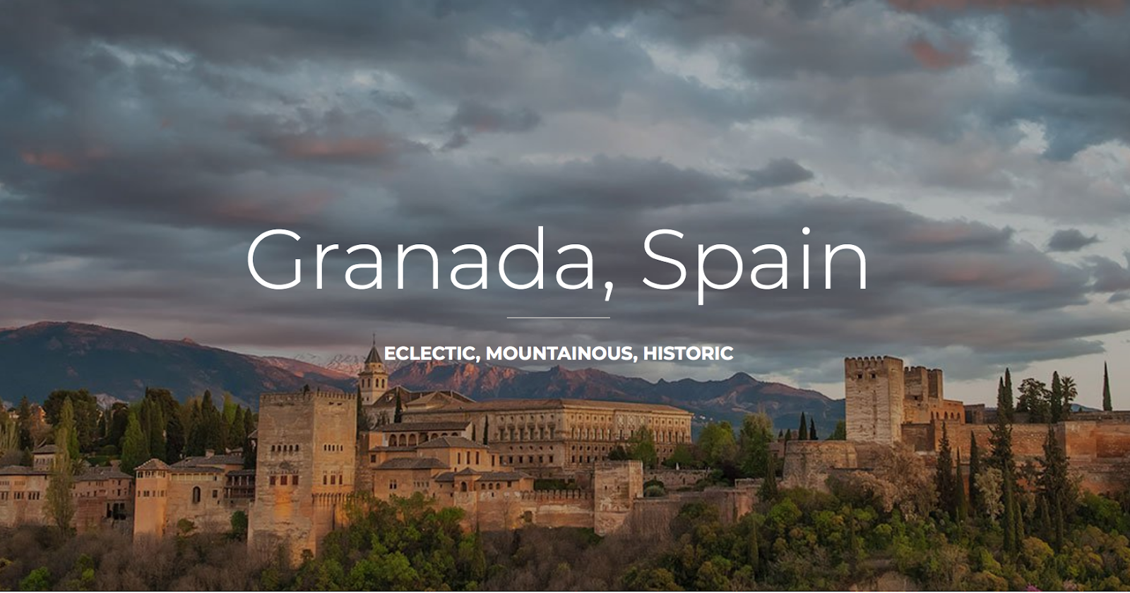 Granada, Spain, Eclectic, Mountainous, Historic
