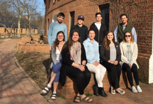 Top Row, L to R: Matthew Jeffers (’17), Michael Connaughton (’17), Luke Barber (’17) Barry Muchnick (Faculty Advisor) Front Row, L to R: Elizabeth Kontos (’18), Caroline Spath (’17), Sarah Fellerman (’18), Allison Graf (’17), Lauren O’Connell (’17)