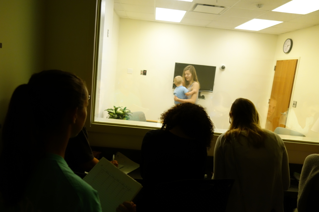 lab activity in the human observation suite 