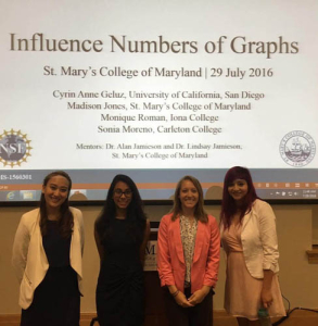 Four students about to give a presentation