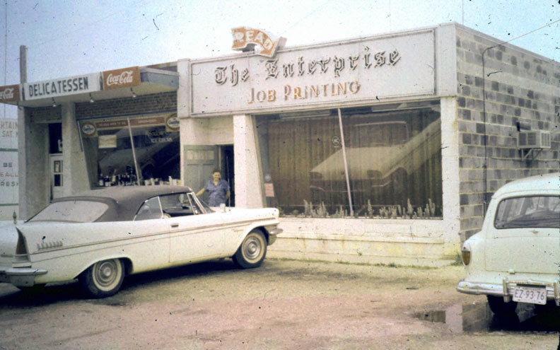 The Enterprise was located next to a deli on Great Mills Road, about a quarter-mile off Rt. 235 during the 1950s. Don and Val Hymes