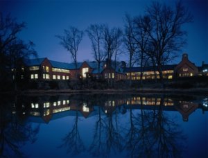 Library at night
