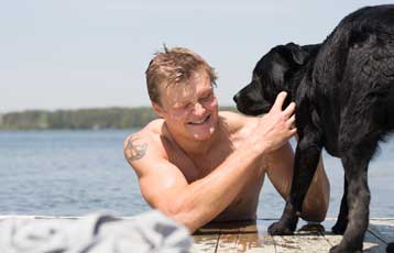Waterfront Student with Dog