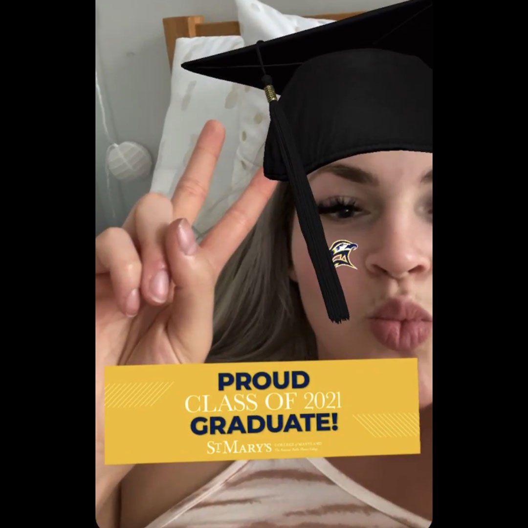 screenshot of instagram filter for SMCM graduates